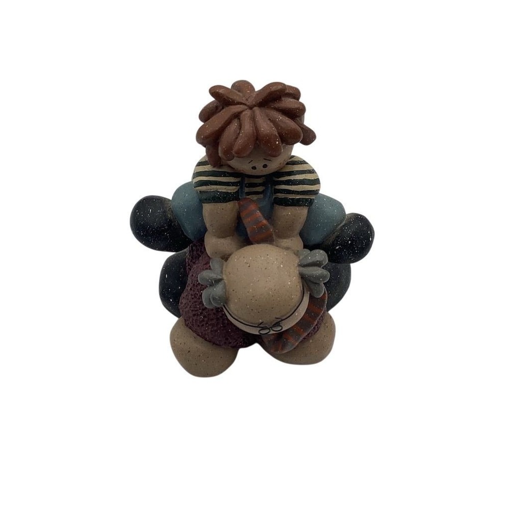 Grandfather & Child Figurine 7" Multicolor